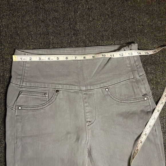Spanx Grey Stretch Jegging Skinny Grey side zipper sz M - Picture 5 of 10